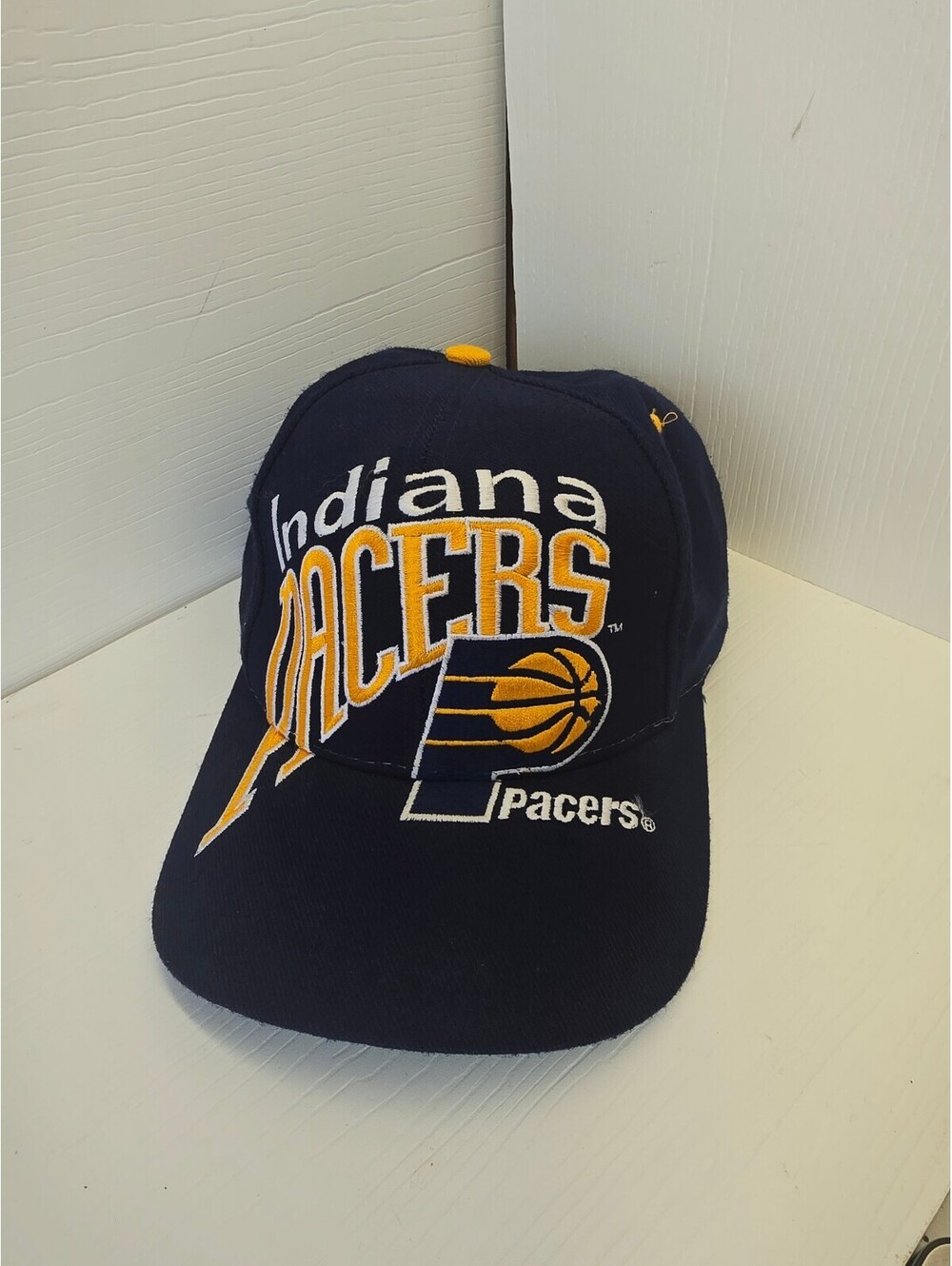 Vintage 90s Indiana Pacers Snapback Hat The Game Green Brim 36 of 2000